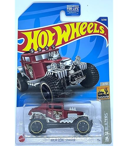 Amazon.com: Hot Wheels Compatible Baja Bone Shaker Blue Chrome 6